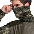 thumbnail image 4 of Havenx Mens Camo Sun Protection Shirts Long Sleeve Hooded Rapid Dry Shirt with Mask Uv Protection Rash Guard Shirts Fishing Casual Summer Lightweight Hiking Clothing,Dark Green 2XL, 4 of 5