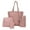 Pink, variant on MUSOIE Women Fashion Handbags Wallet Tote Bag Shoulder Bag Top Handle Satchel Purse Set 4pcs