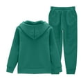 thumbnail image 5 of QBABYOO Girls 2 Piece Tracksuit Set Fashion Half Zip Sweatshirt Girls Outfits Teen Clothes For Girls Toddler Tracksuit Long Sleeve Stylish Tops and Pants Clothes, Green 7-8Y, 5 of 9