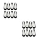 thumbnail image 2 of Almohadillas metatarsianas Sonducket para mujer estilo calcetín 8 piezas negro, 2 of 6