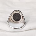 thumbnail image 5 of Hematite Mans Ring, Natural Hematite Mens Ring, Unisex Ring, Silver Jewelry, 925 Silver Ring, Birthday Gift, Heavy Men Ring, Arabic Design, Ottoman Style Ring, Christmas, Turkey Mens Signet Ring, 5 of 5