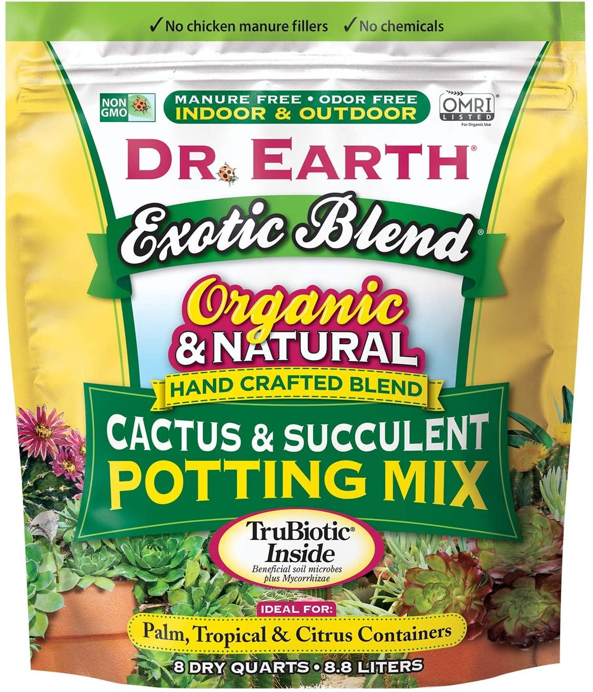 Dr. Earth Exotic Blend Cactus & Succulent Potting Mix 8 qt