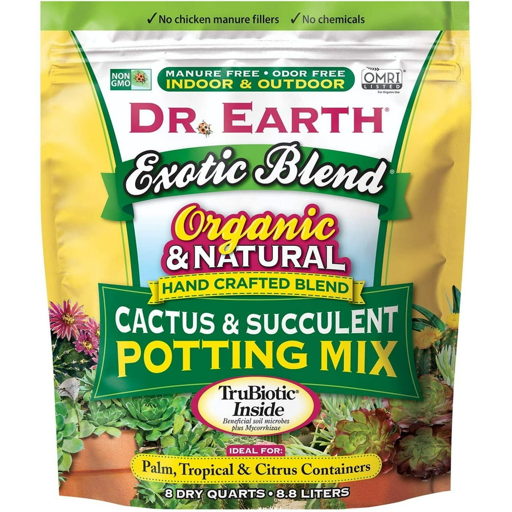 Dr. Earth Exotic Blend Cactus & Succulent Potting Mix 8 qt