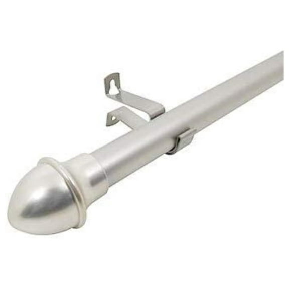 CintBllTer 7/16-Inch Round Cafe Curtain Rod (28 to 48-Inch Width, )