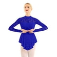 thumbnail image 3 of iEFiEL Womens Turtle Neck Long Sleeve Figure Skating Ballet Dance Leotard Dress Costume, 3 of 8