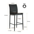 thumbnail image 4 of Smilegend Black Leather Barstool Dining Counter Height Chair Set of 2 - Sturdy and Durable Multi-Function Chair with Unique Design - High Quality Material with Comfortable Experience, 4 of 8