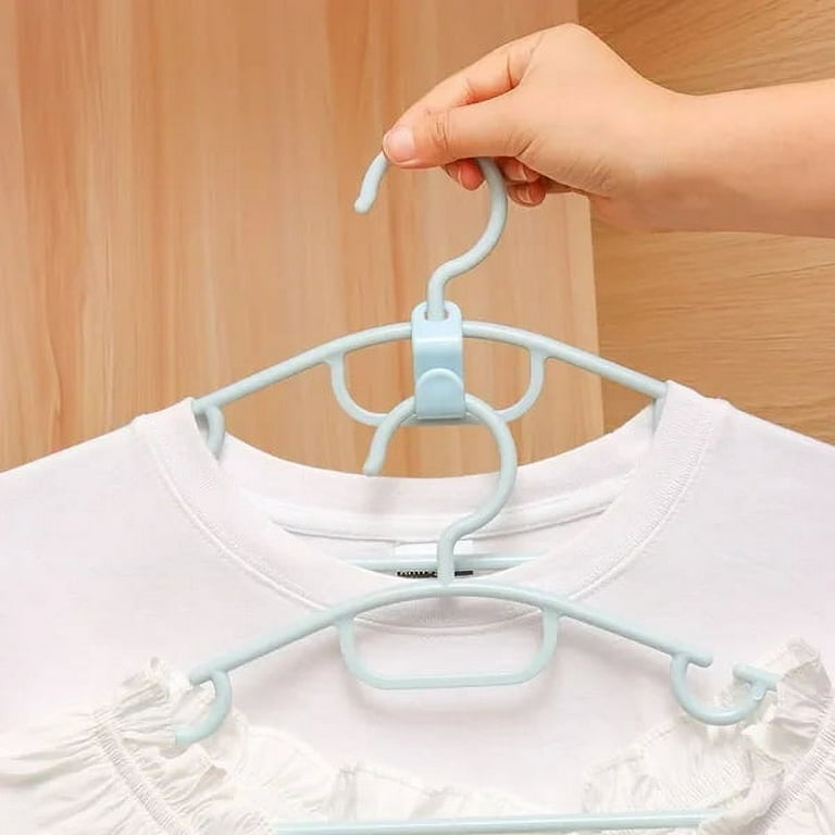  100 Pcs Clothes Hanger Connector Hooks Plastic Mini