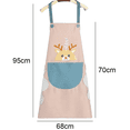 thumbnail image 2 of Delantales para mujer con bolsillos, delantales con pechera ajustable, delantal de chef impermeable a prueba de aceite para cocina, barbacoa, cocina, dibujo, manualidades, 2 of 5