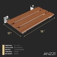 thumbnail image 6 of Anzzi AC-AZ8207 12.4 in. Rochen Series Teak Wall Mounted Shower Seat, 6 of 8