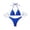 Royal Blue |#19, variant on Women's Halter Bikini Sets Beads Tie Side Solid Triangle Thong Swimsuit Two Piece Cheeky Bathing Suits (Brown,M)