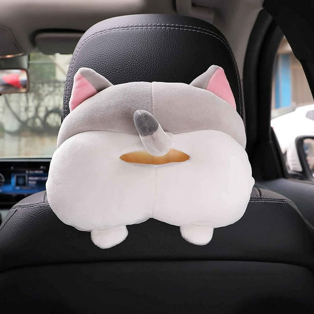 Cat Corgi Butt Tissue Hanging Tissue Box, 2021 Newest Cartoon Car Tissue  Holder Seat Rear Tray, Multi Use Paper Storage Box Tissue Tray Container  Cover for Car Home, Cute Women Car Accessories (