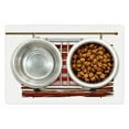 thumbnail image 1 of Primitive Country Pet Mat for Food and Water, United States Flag Painted Wooden Planks 4th of July Design Illustration, Non-Slip Rubber Mat for Dogs and Cats, 18" X 12", by Ambesonne, 1 of 2