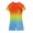 Orange, variant on Boys One-Piece Swimsuit Summer Gradient Swim Set With Pineapple Print Toddler Boy Swimwear Breathable Blue Beachwear Size 6-7 Years
