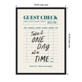 thumbnail image 5 of Kate and Laurel Framed Canvas Wall Art Print Guest Check One Day At A Time by The Creative Bunch Studio, 18 x 24 Sylvie Beaded Black Frame, Vintage, Typography Art for Wall Decor, 5 of 8