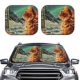 thumbnail image 2 of Sikiie Space Adventurer Cat Print Foldable Car Windshield Sun Visor, Car Window Sunshade Suitable for Sedan, SUV and Truck Car Accessories-Small, 2 of 6