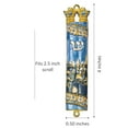 thumbnail image 7 of Matashi Hand Painted Mezuzah Gold Plated and Crystals (Blue Enamel Mezuzah Jerusalem City) Home Door Wall Decor Home Décor Jewish Holiday Housewarming Present House Blessing Gift for Holiday Festival, 7 of 7
