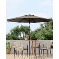 thumbnail image 5 of 9FT Outdoor Patio Umbrella with Double-Layer Vented Canopy, UPF 50+ UV Protection, 8-Rib Steel Frame, Crank & Tilt Mechanism, Detachable Pole, Backyard, Deck, or Poolside, 5 of 7