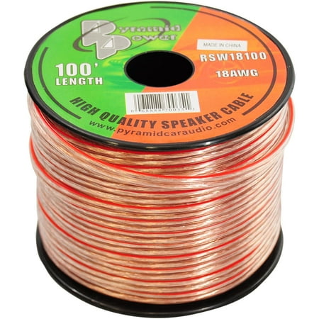 Pyramid RSW18100 - 18 Gauge 100 ft. Spool of High Quality Speaker Zip Wire
