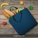 thumbnail image 5 of Fotbe Dark Blue Bolsa Tote con Estampado para Mujer, Bolsos con Cremallera, Bolsa de Hombro Casual de Gran Capacidad con Bolsillos Internos, 5 of 7
