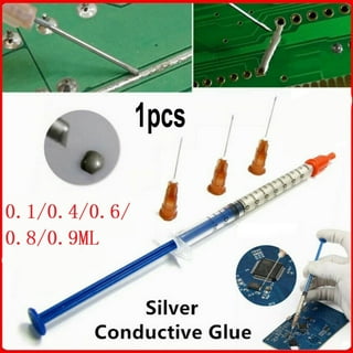 Porfeet Micron Silver Conductive Paint Paste Wire Glue Electrically  Adhesive Repair Tool(0.2ML) 