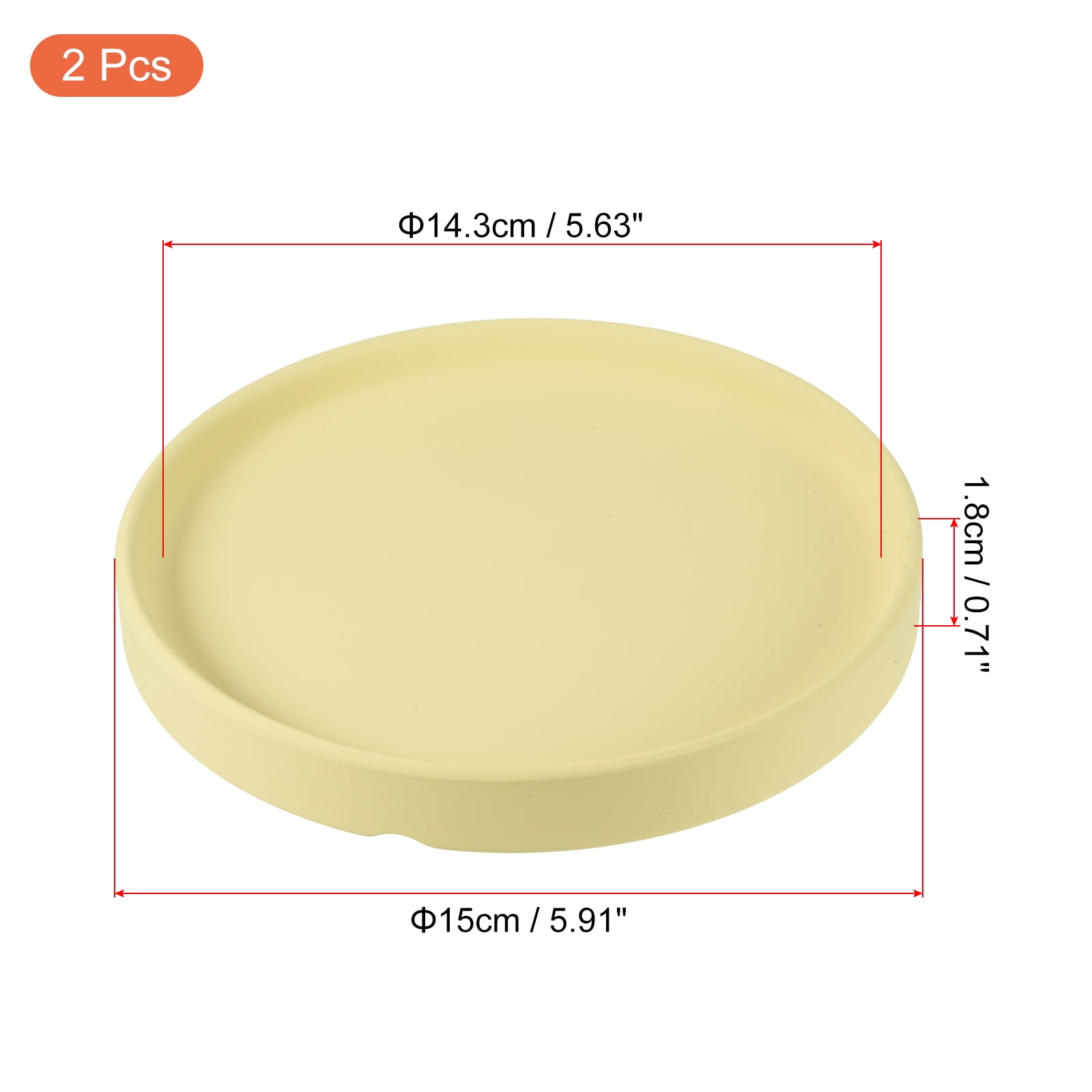 Uxcell 6" Ceramic Round Planter Saucer Flower Pot Drip Tray Coaster, Chartreuse 2 Pack