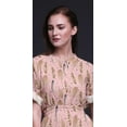 thumbnail image 3 of Bimba Rayon Eagle Feather Ladies Long Gown Boho Beach Cocktail Party Maxi SlitÂ&nbsp;Dress-XX-Large, 3 of 6