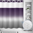 thumbnail image 4 of No Hook Shower Curtain with Built-in Rings - Purple Grey Gradient Washable Waterproof Fabric Bathroom Curtains for Hotel,Rentals, 72 X 72 Inch Long , Abstract Watercolors, 4 of 9