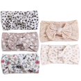 thumbnail image 3 of 5pcs/lot Print Hair Bow Baby Girl Headband Cable Knit Nylon Turban for Children Newborn Headwear for Babies Hair Accessories, 3 of 3