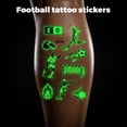 thumbnail image 5 of International Soccer Celebration Glow-in-the-Dark Football Temporary Tattoos, Eco-friendly Safe Adhesive Stickers for Sports Theme Party, Face Body Decals for Soccer Fans, Easy to Apply and Remove, 5 of 6
