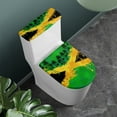 thumbnail image 2 of FORUDESIGNS Jamaica Flag Print 2 Pack Toilet Lid Cover with Toilet Tank Lid Cover, Machine Washable Covers, 15-21 in, Fits Oval Elongated Round Toilet Seat Cozy, 2 of 8