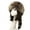 Brown, variant on Ladies Winter Hat Soft Thick Faux Fur Decor Heat Retention Cossack Style Windproof Anti-slip Elastic Flat Top No Brim Washable Outdoor Cap Brown