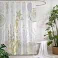 thumbnail image 2 of Xipuska Coastal Shower Curtain - Water Repellent Fabric Shower Curtains Washable, Yellow-green Ocean Coral Starfish Jellyfish Decorative Polyester Cloth Bathroom Curtains Modern Bath Decor 72"x72", 2 of 6
