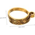 thumbnail image 4 of 4pcs Braided Ring Vintage Rings Metal Decor Yarn Guide Finger Ring Crochet Loop Ring To Weave Tool, 4 of 5