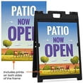 thumbnail image 4 of Sigo Signs, Patio Now Open Sidewalk Sign Kit, 18x24 Inches, with A Frame Stand, Made in USA, 4 of 7