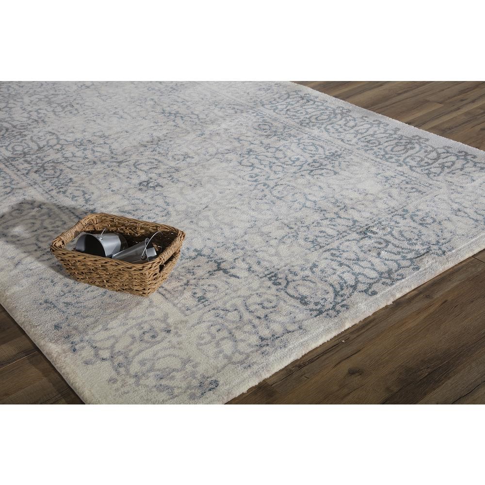 Rugs America Brighton Collection Faded Blue BH200A Transitional Oriental Area Rug 2'3" x 8'