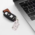 thumbnail image 6 of Naloa Rose Flowers Print Keyfob with Split Key Ring and Print Labels, Key Labels Key Chain Tags, Luggage Tags, Car Key Chain Ring Keyfob Gift, 6 of 7