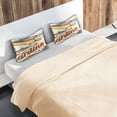 thumbnail image 5 of Yayeee Pillowcase Standard Size Set of 2 Satin Wrinkle Resistant Pillow Case, Beige Sardines Pattern, 5 of 7