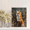 thumbnail image 2 of Qisvanset 12x16 Inch Golden Fox Floral Canvas Wall Art, Countryside Animal Print Housewarming Gift Bedroom Kitchen Decor, 2 of 8