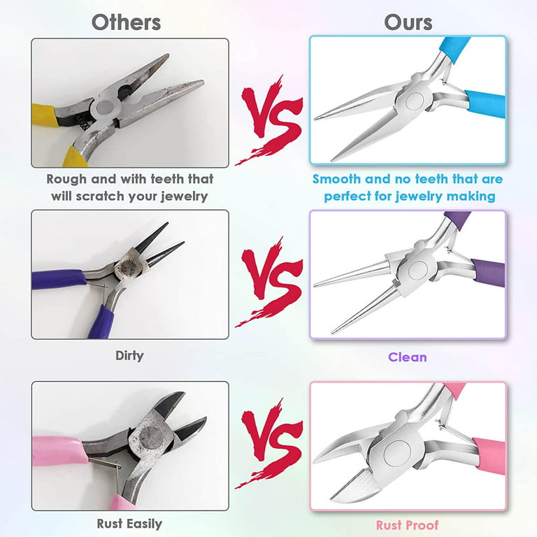 Pliers for Jewelry Making, Jewelry Pliers Set Includes Needle Nose