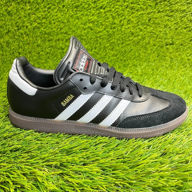 Ad-id-as Samba Classic Mens Size 6.5 Black White Athletic Leather Shoes Sneakers