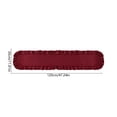 thumbnail image 3 of Doghiosgha Satin Ruffle Table Runner Wedding Bridal Shower Birthday Dinner Table Decor, 11.8x47.2 Inch, Red, 3 of 6