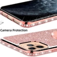 thumbnail image 3 of Compatible for Apple iPhone 12 Pro Case, SOGA Glitter Diamond Rhinestone TPU Phone Cover with Ring Stand and Lanyard Girls Women Cover (Rose Gold), 3 of 7