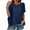 Navy, variant on Kaemgyyd Plus Size Cotton Linen Shirt for Women Lightweight Scoop Neck Oversized Tee Loose Fit Short Sleeve Side Slit Top 2025