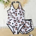 thumbnail image 2 of TAIAOJING Toddler Girls Cute Heart Print Swimsuit Summer Pool Hawaii Tropical Beachwear With Cover Up Shorts Swimsuit Summer Pool Hawaii Tropical Beachwear Cozy 60, 2 of 6