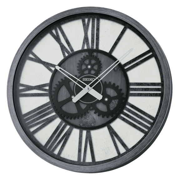 Seiko 20" Jessie Wall Clock, Metallic Dark Silver QXA826KLH