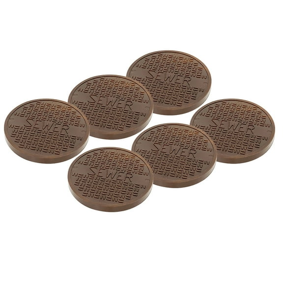 Set of 6 Copper Sewer Grates For WWE & AEW Wrestling Action Figures