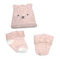 thumbnail image 2 of Conjunto George Niña 0 M Rosa Gorrito, 1 Manoplas y 1 Par de Tines, 2 of 3