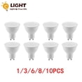 thumbnail image 2 of Foco LED GU10 para decoración del hogar, luz cálida y fría de día, CA 220V, 3W, 5W, 6W, 7W, 8W, 120 °, ce, EMC, LVD, ROHS, 1-10 piezas, 2 of 4