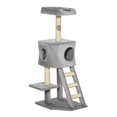 thumbnail image 1 of PawHut 47" Cat Tree Tower with Condo, Ladder, Scratching Posts, Ball, 1 of 10