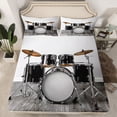 thumbnail image 2 of Feelyou 3D Drum Boys Twin Sheet Sets, Rock and Roll Music Bedding, 3 Pieces, 2 of 7